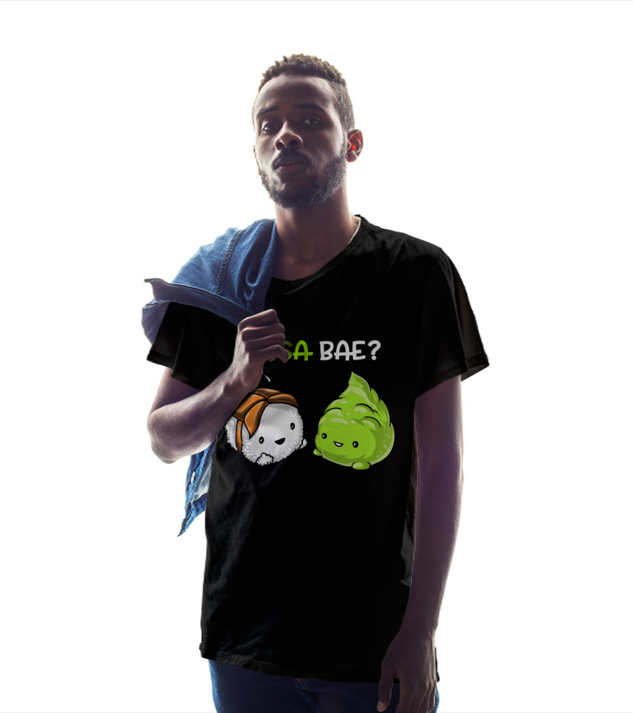 Wasa Bae Sushi Cute Wasabi Salmon Nigiri T-Shirt