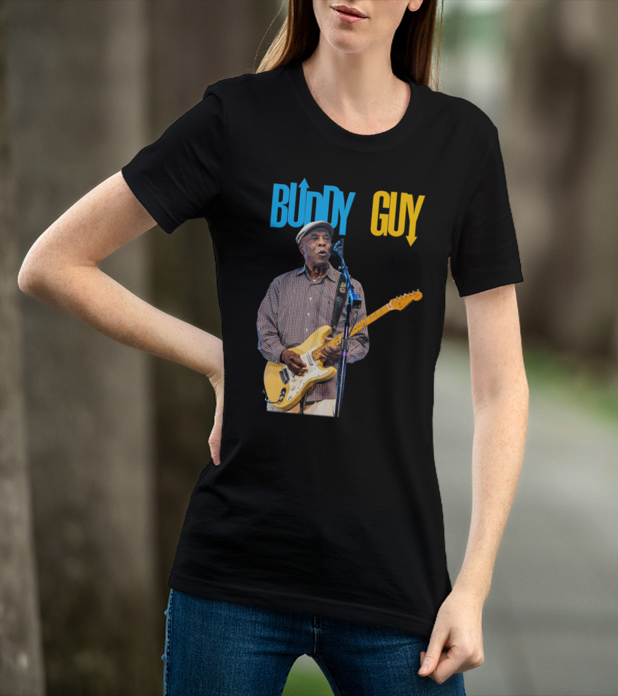 Buddy Guy Electric Blues Performance With Guitar And Microphone T-Shirt
