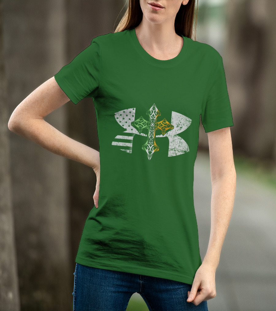 Under Armour Celtic Cross USA Flag T-Shirt
