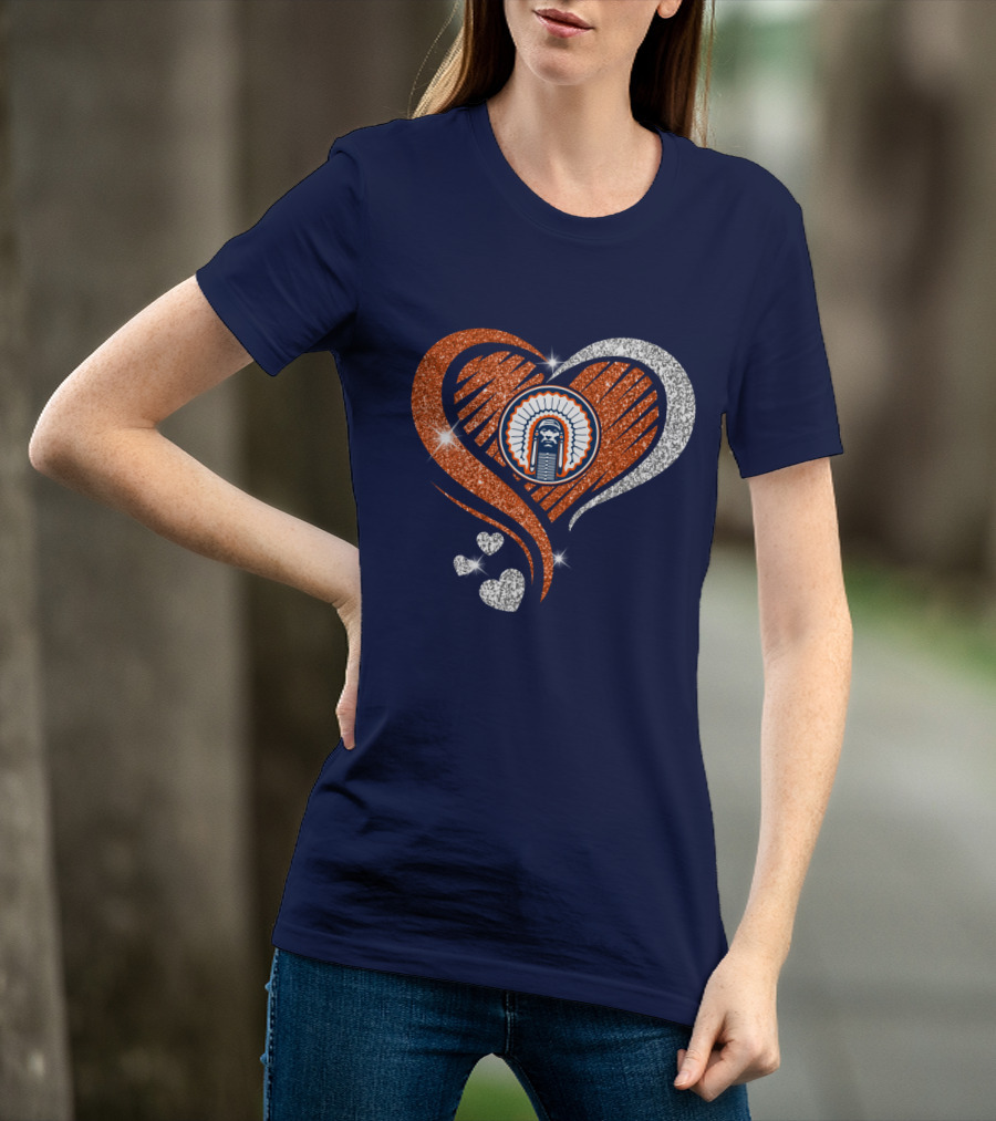 Illinois Tribal Chief Heart T-Shirt