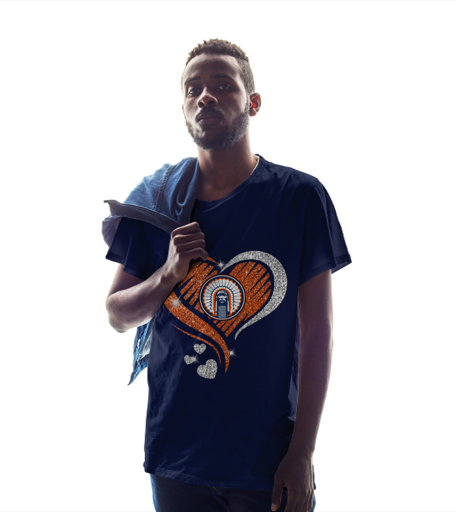 Illinois Tribal Chief Heart T-Shirt