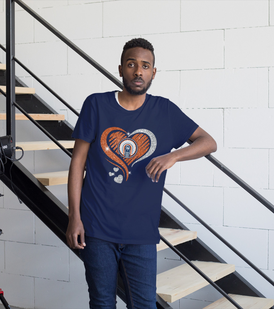 Illinois Tribal Chief Heart T-Shirt