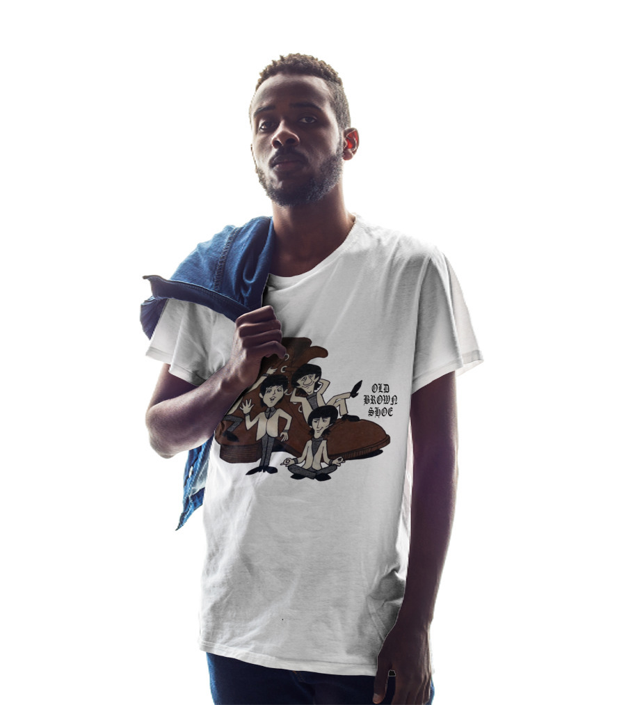 Old Brown Shoe Cartoon Characters With Boot T-Shirt
