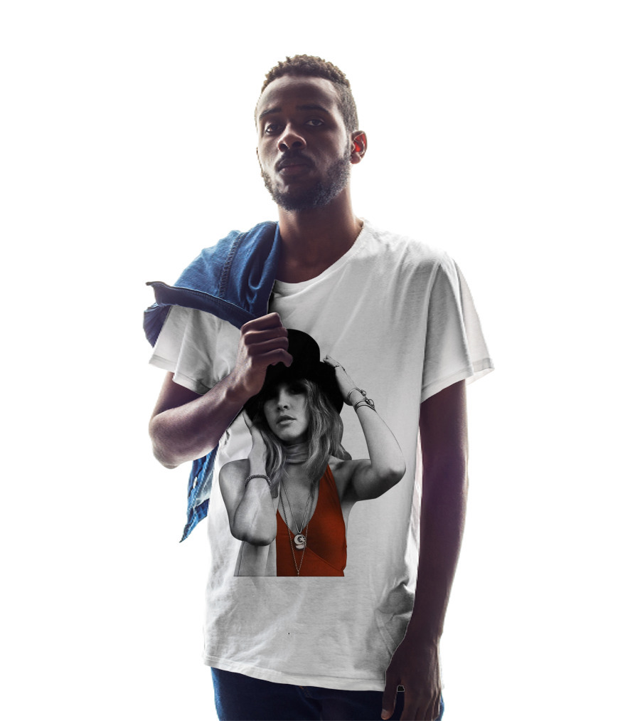Fw 7 Stevie Nicks Vintage Red Dress And Black Top Hat T-Shirt