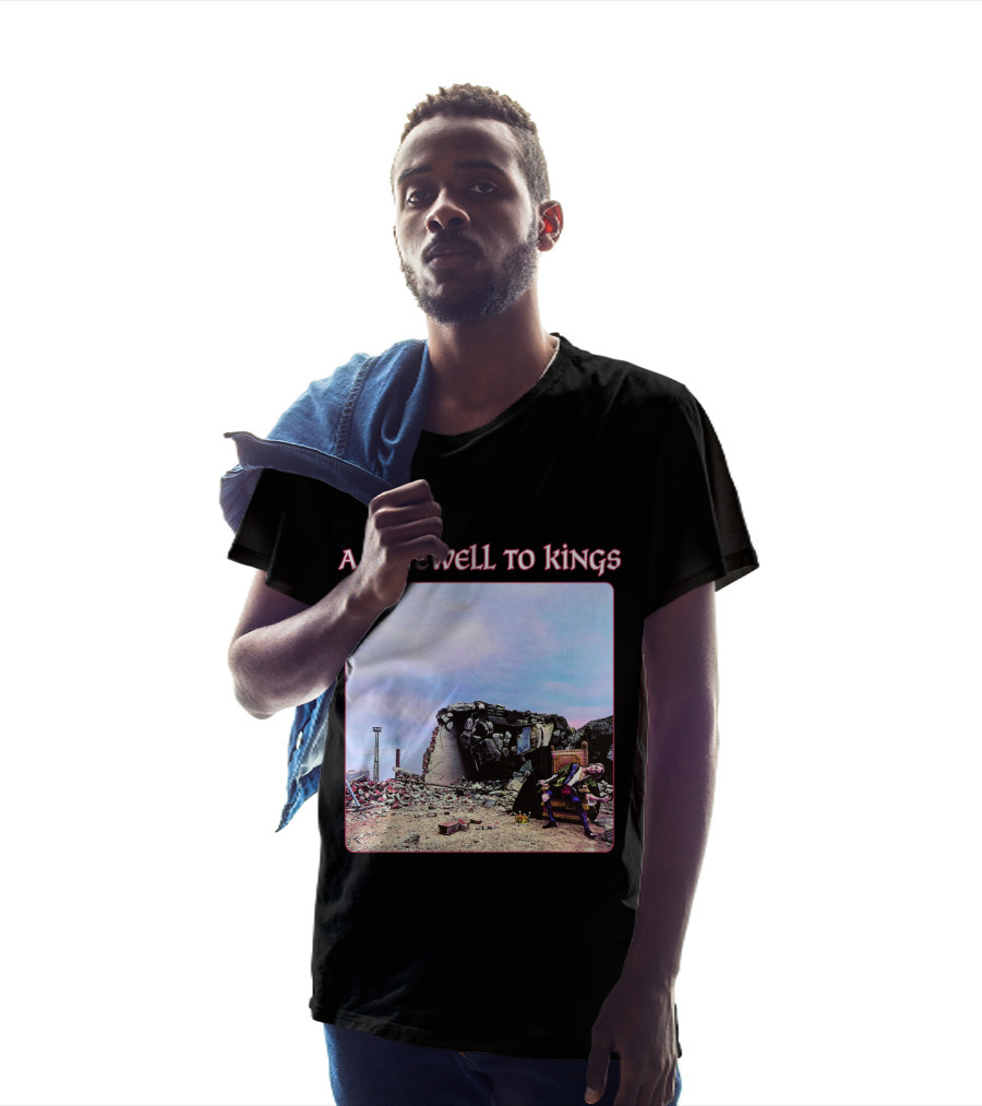 Rush A Farewell To Kings Album Cover With Ruins And Seated Figure T-Shirt