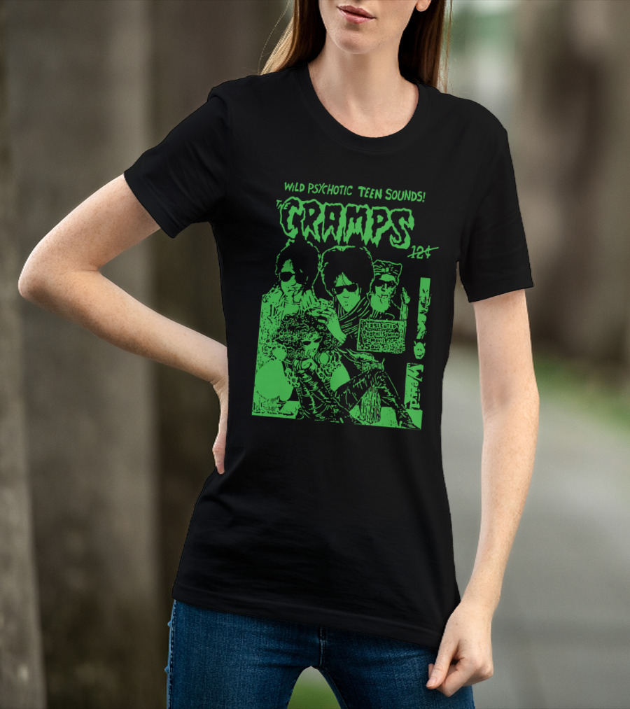 Wild Psychotic Teen Sounds The Cramps 12₵ T-Shirt