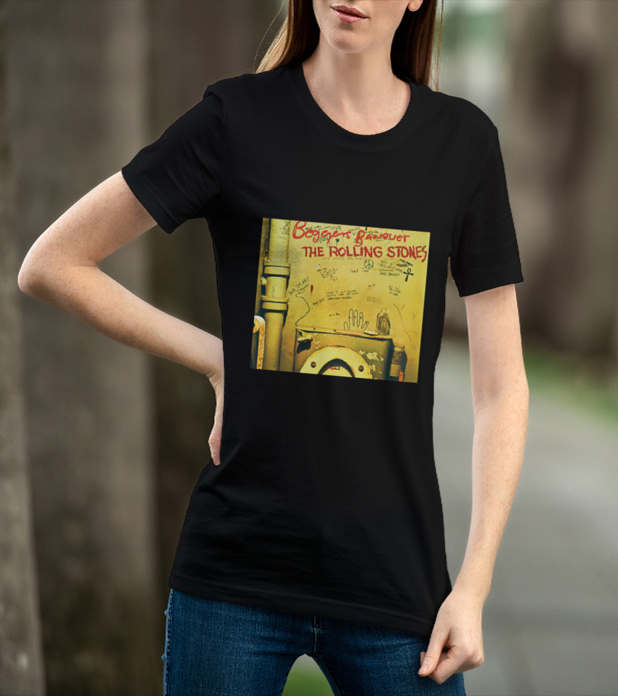 Beggars Banquet The Rolling Stones Graffiti Toilet Cover Art T-Shirt