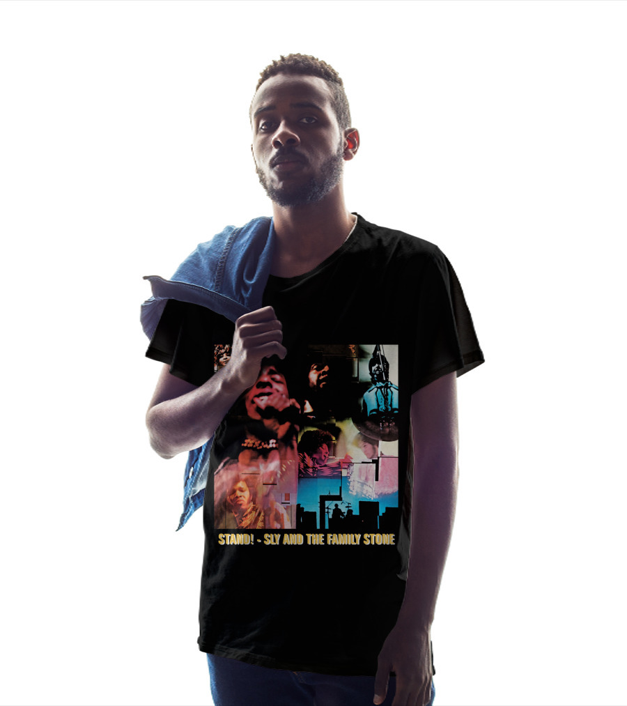 Stand Sly And The Family Stone Vintage Collage T-Shirt
