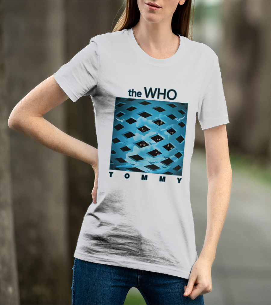 The Who Tommy Album Cover Art Blue Lattice T-Shirt