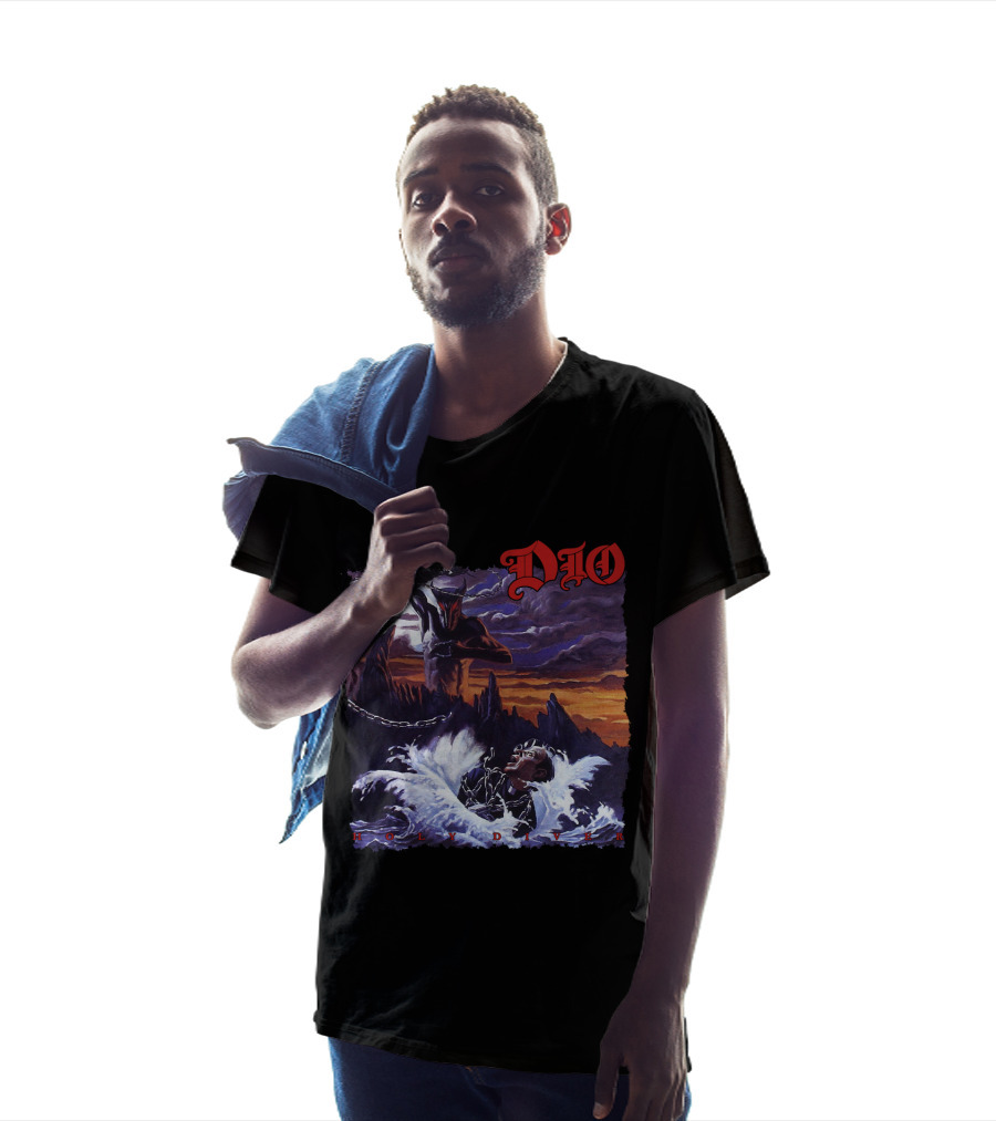 Dio Holy Diver Vintage Album Artwork Ocean Demon And Chains T-Shirt