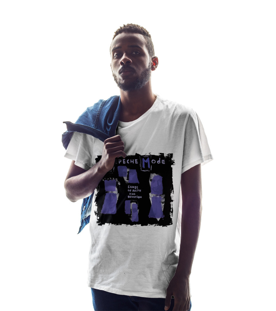 Depeche Mode Songs Of Faith And Devotion Album Art Purple Faces T-Shirt