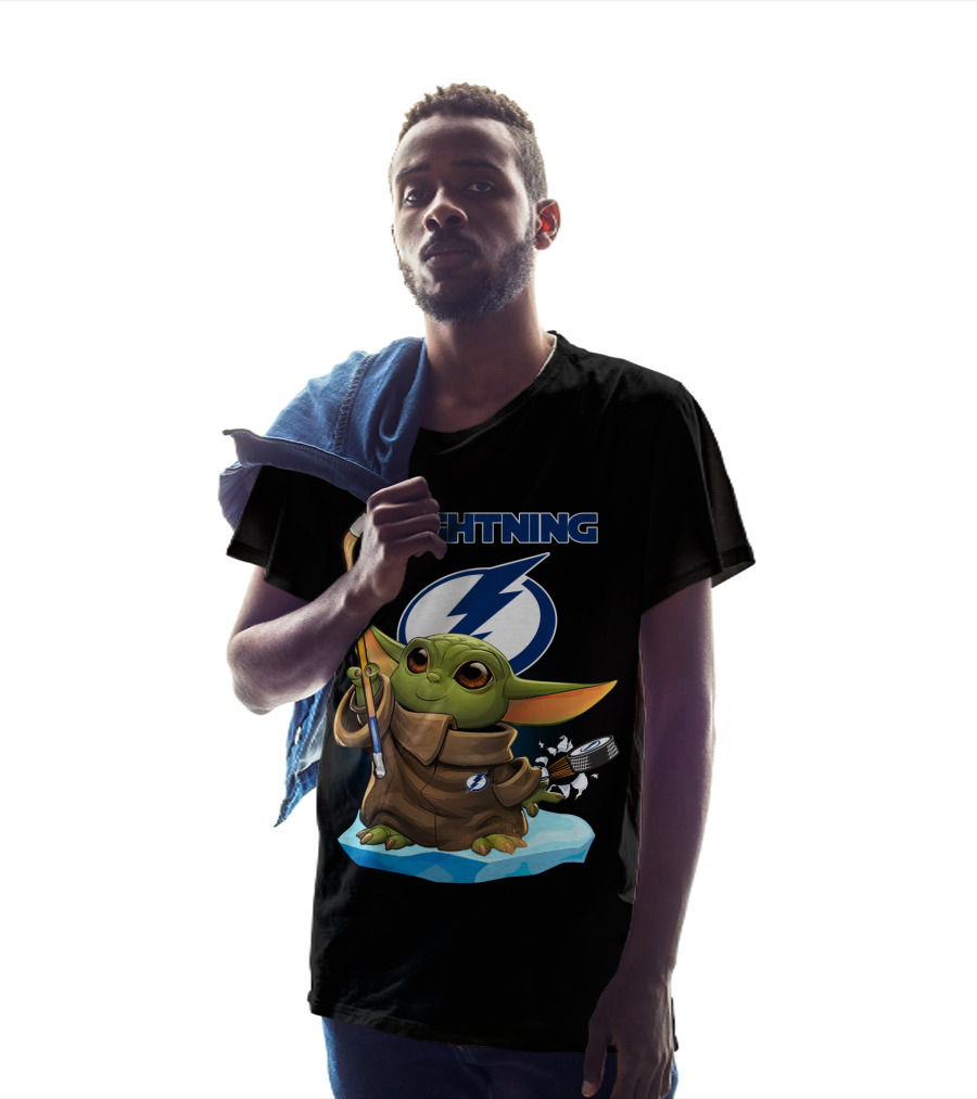 Tampa Bay Lightning Baby Yoda Hockey NHL T-Shirt