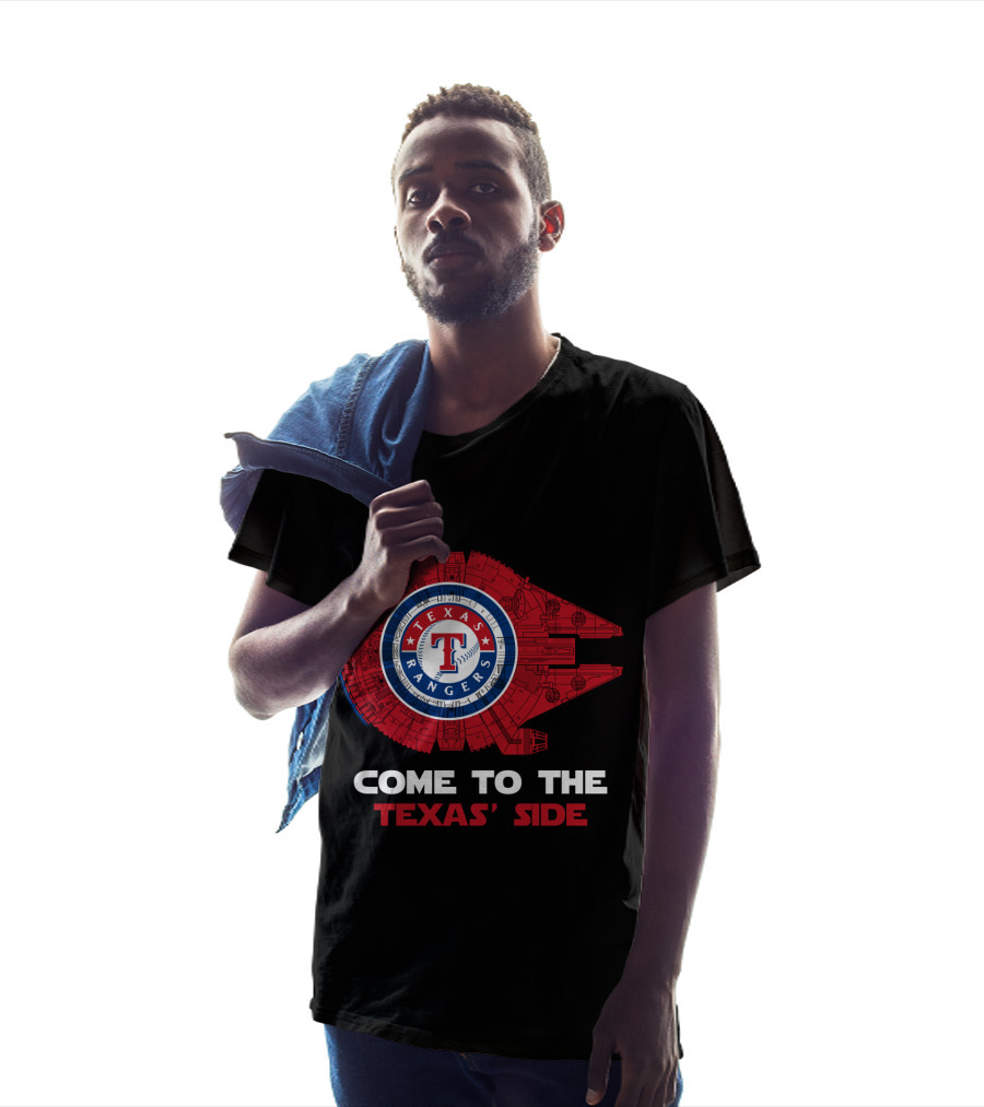 Texas Rangers Come To The Texas' Side Millennium Falcon MLB T-Shirt