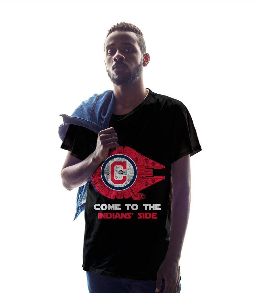 Come To The Indians' Side Cleveland Millennium Falcon MLB T-Shirt