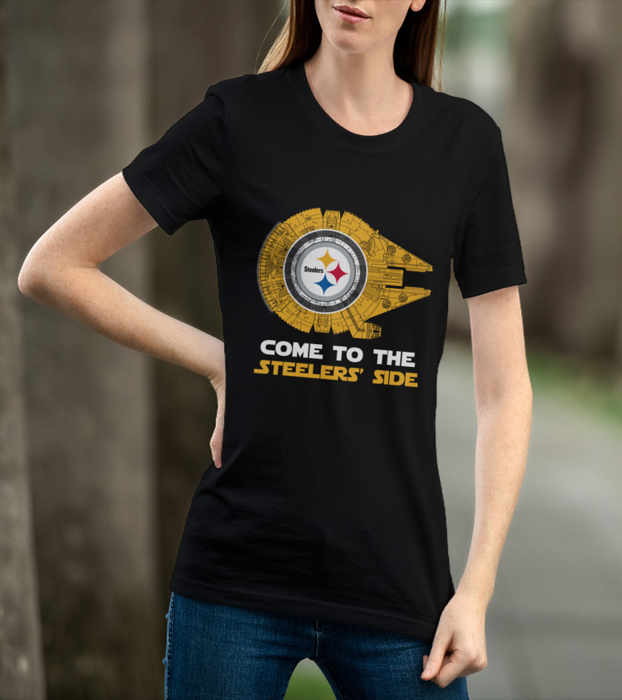 Come To The Steelers' Side Pittsburgh Steelers Millennium Falcon T-Shirt