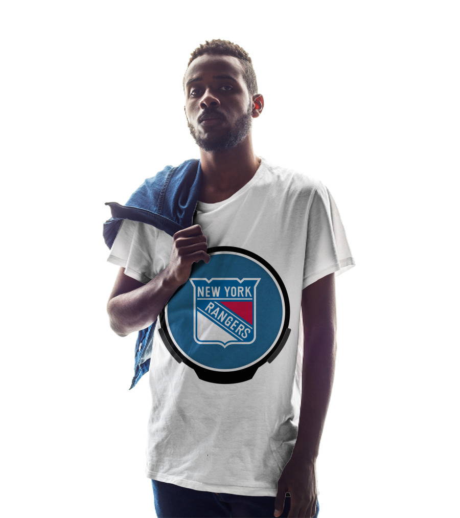 New York Rangers Power Decal Logo Shield T-Shirt