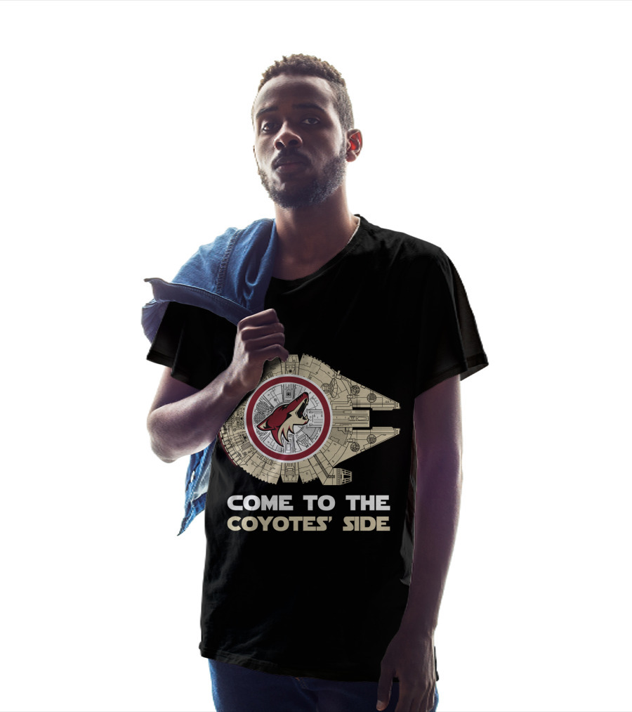 Come To The Coyotes' Side Arizona Coyotes Millennium Falcon T-Shirt