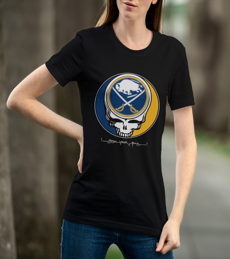 Grateful Dead Steal Your Face Buffalo Sabres Skull T-Shirt