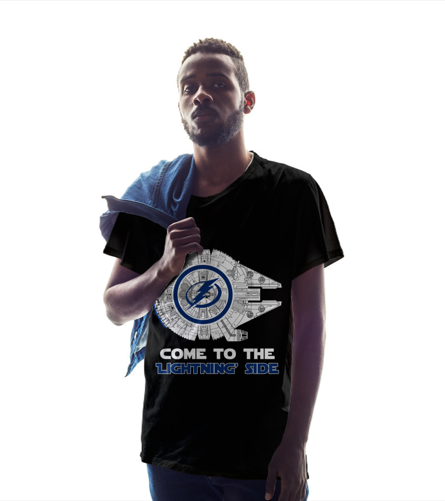 Come To The Lightning Side Tampa Bay Lightning Millennium Falcon T-Shirt