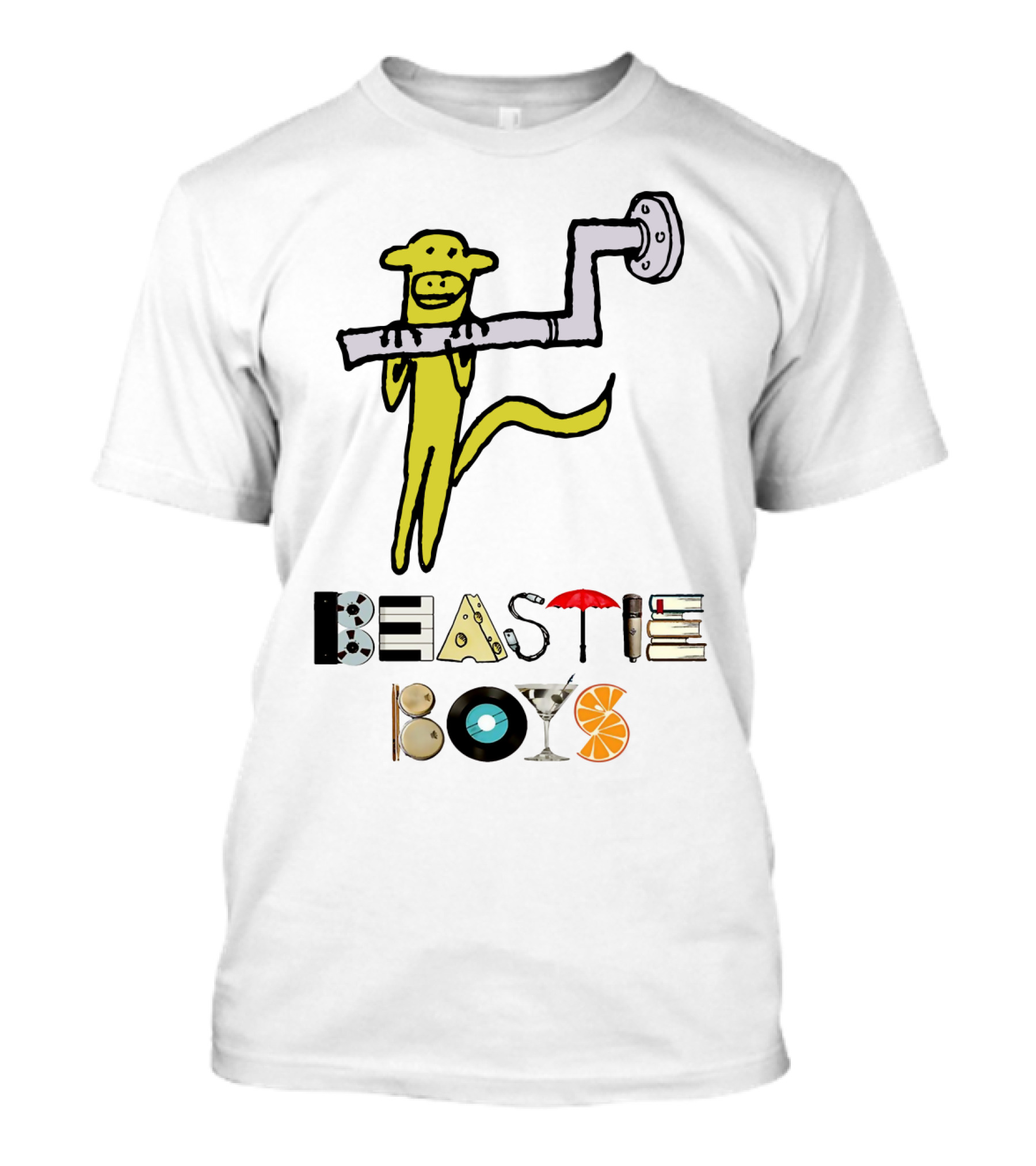 Beastie Boys Monkey Pipe Martini Vinyl Orange Books Umbrella T-Shirt