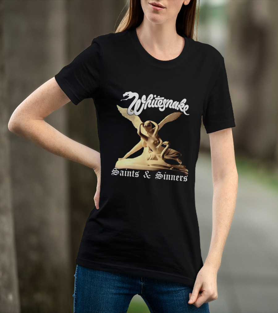 Whitesnake Saints And Sinners Angel And Snake Sculpture T-Shirt