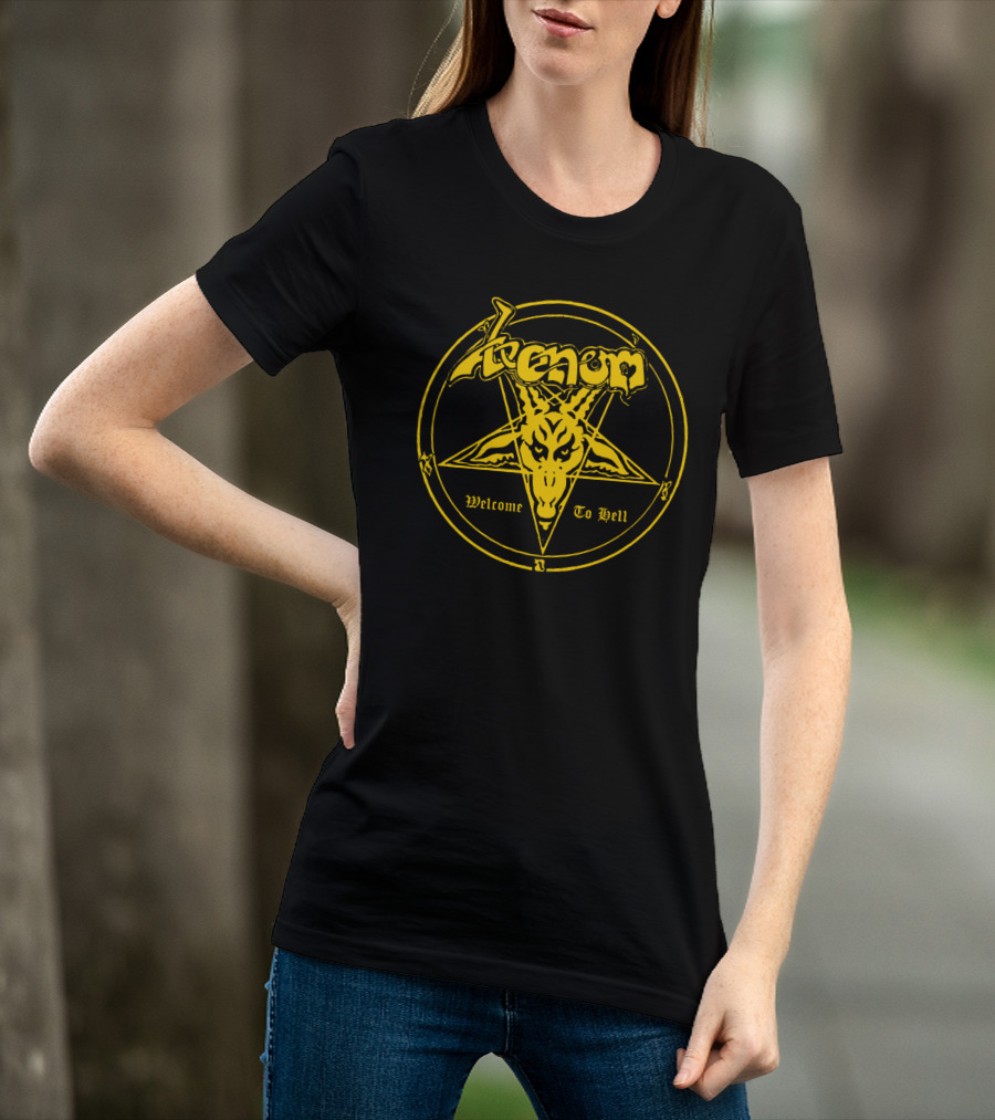 Venom Welcome To Hell Pentagram Goat T-Shirt