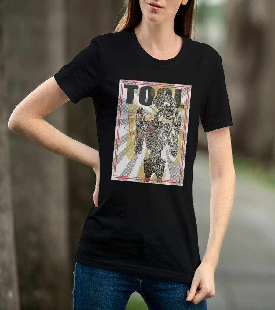 Tool Skeletal Figure Geometric Patterns T-Shirt
