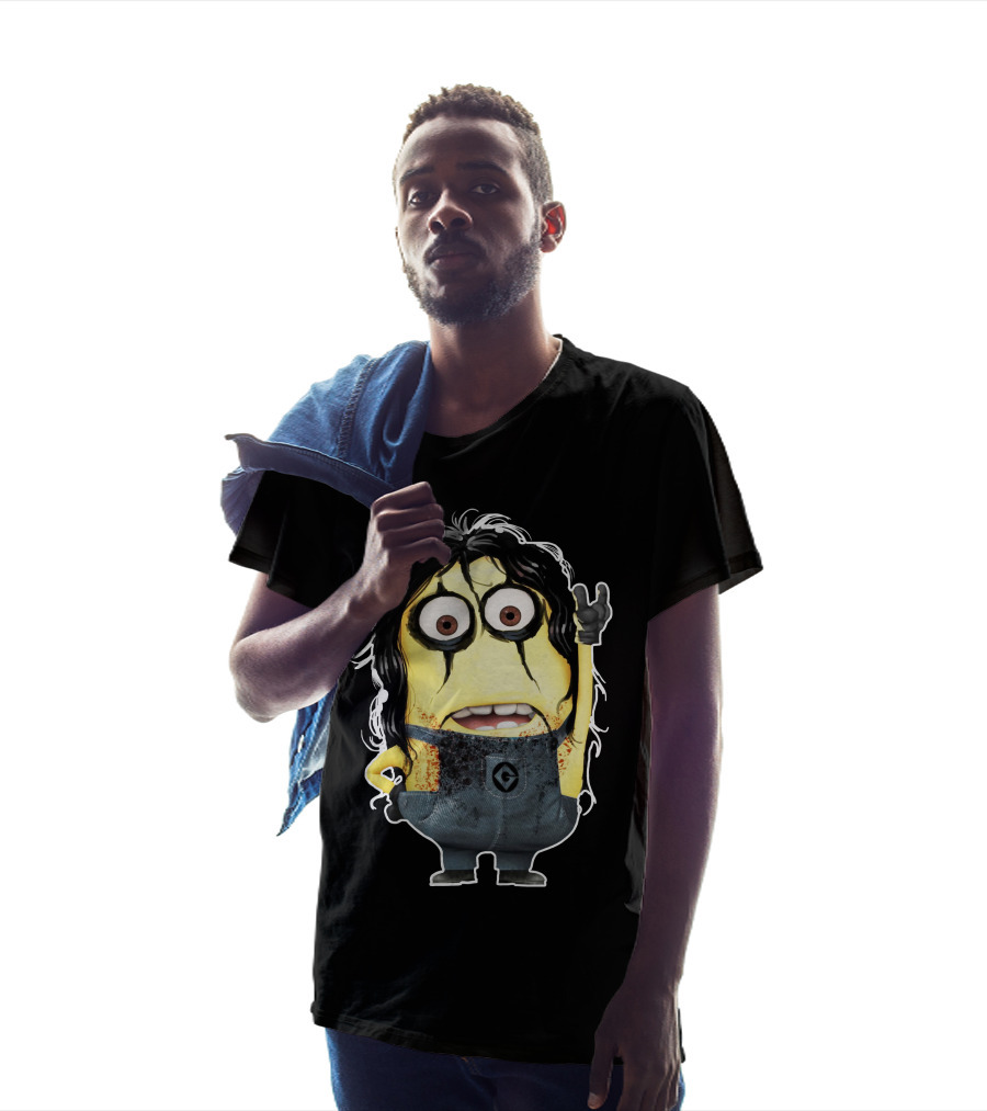 Minion Alice Cooper Parody Rock Gesture T-Shirt