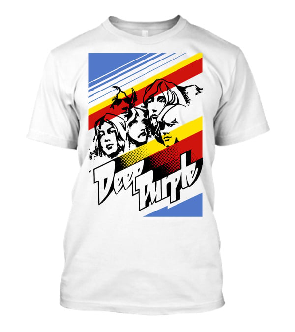 Deep Purple Iconic Band Members Retro Style T-Shirt