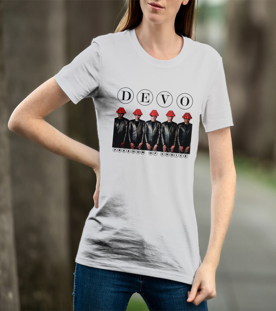 Devo Freedom Of Choice Red Energy Dome Hat Band Members T-Shirt