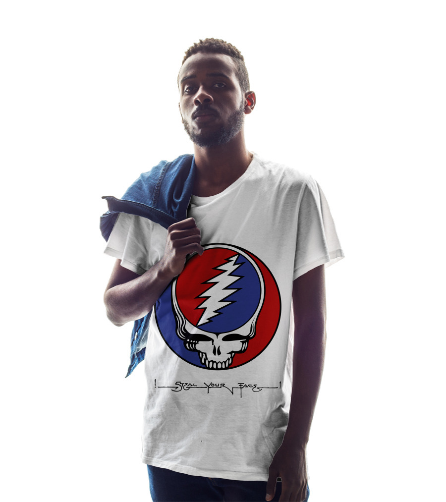 Steal Your Face Grateful Dead Skull Logo With Lightning Bolt T-Shirt