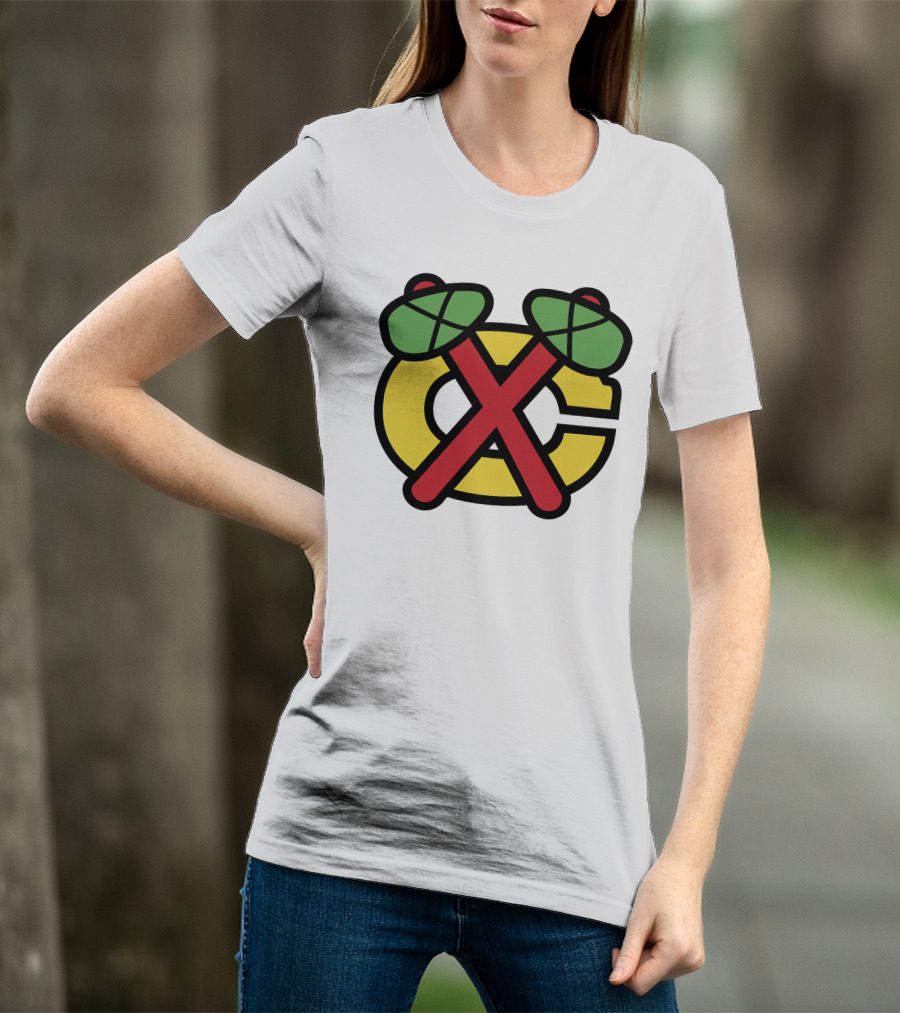 Chicago Blackhawks Logo Crossed Tomahawks Icon T-Shirt