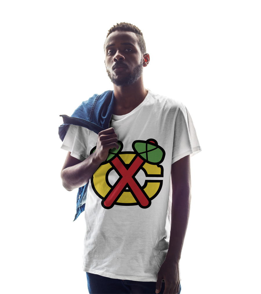 Chicago Blackhawks Logo Crossed Tomahawks Icon T-Shirt