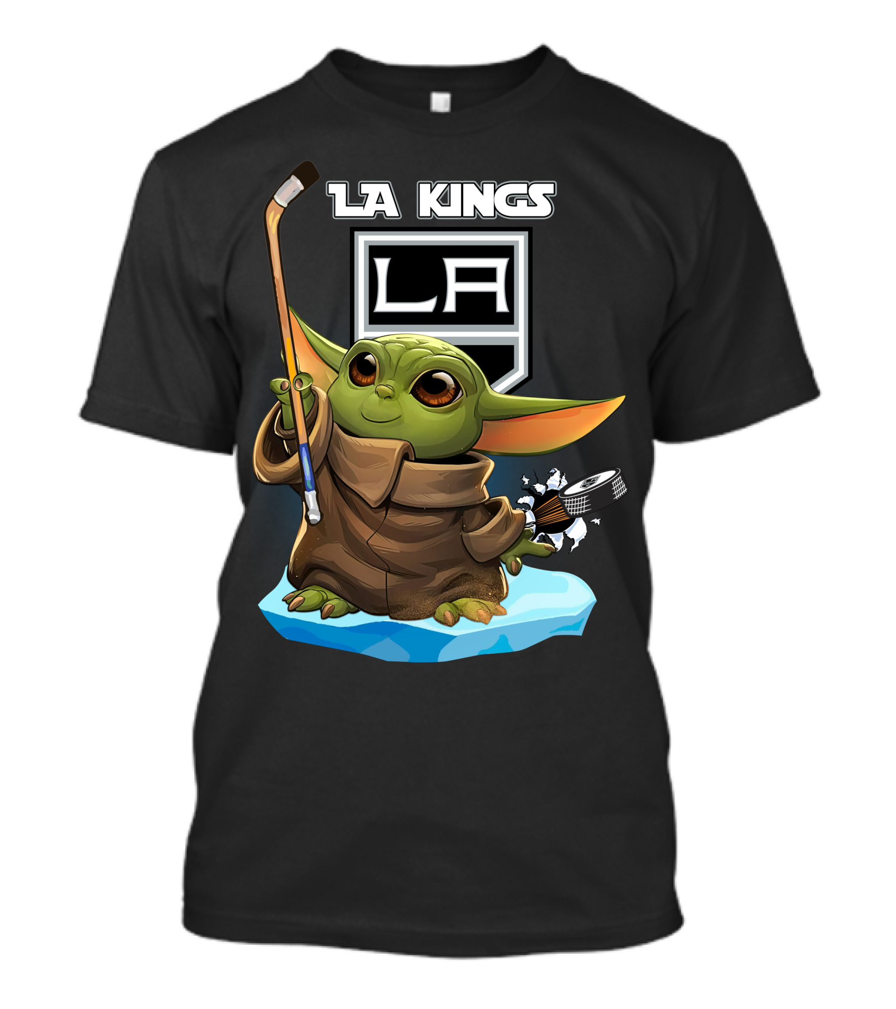 LA Kings Baby Yoda Hockey Puck T-Shirt