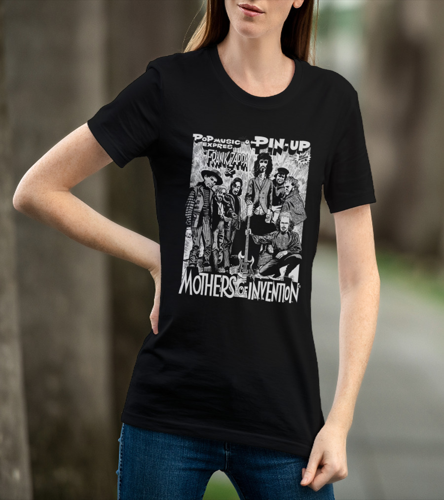 Pop Music Expres Pin-Up Frank Zappa Mothers Of Invention T-Shirt