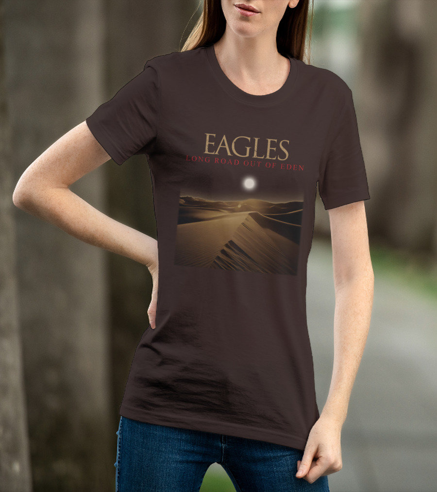 Eagles Long Road Out Of Eden Desert Scene T-Shirt