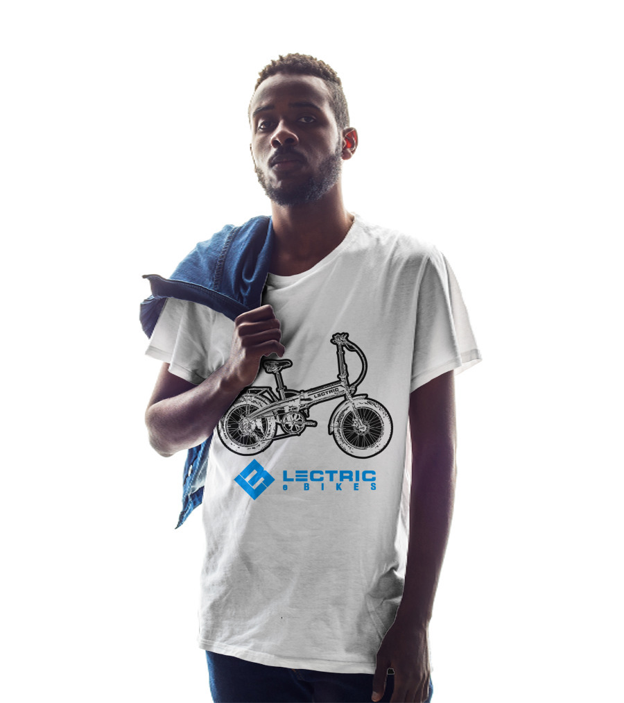 Lectric E Bikes Ride USA Retro Foldable Electric Bicycle T-Shirt