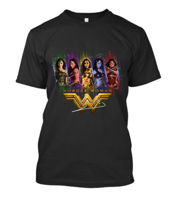 Wonder Woman Ww Logo Multicolor Signature T-Shirt