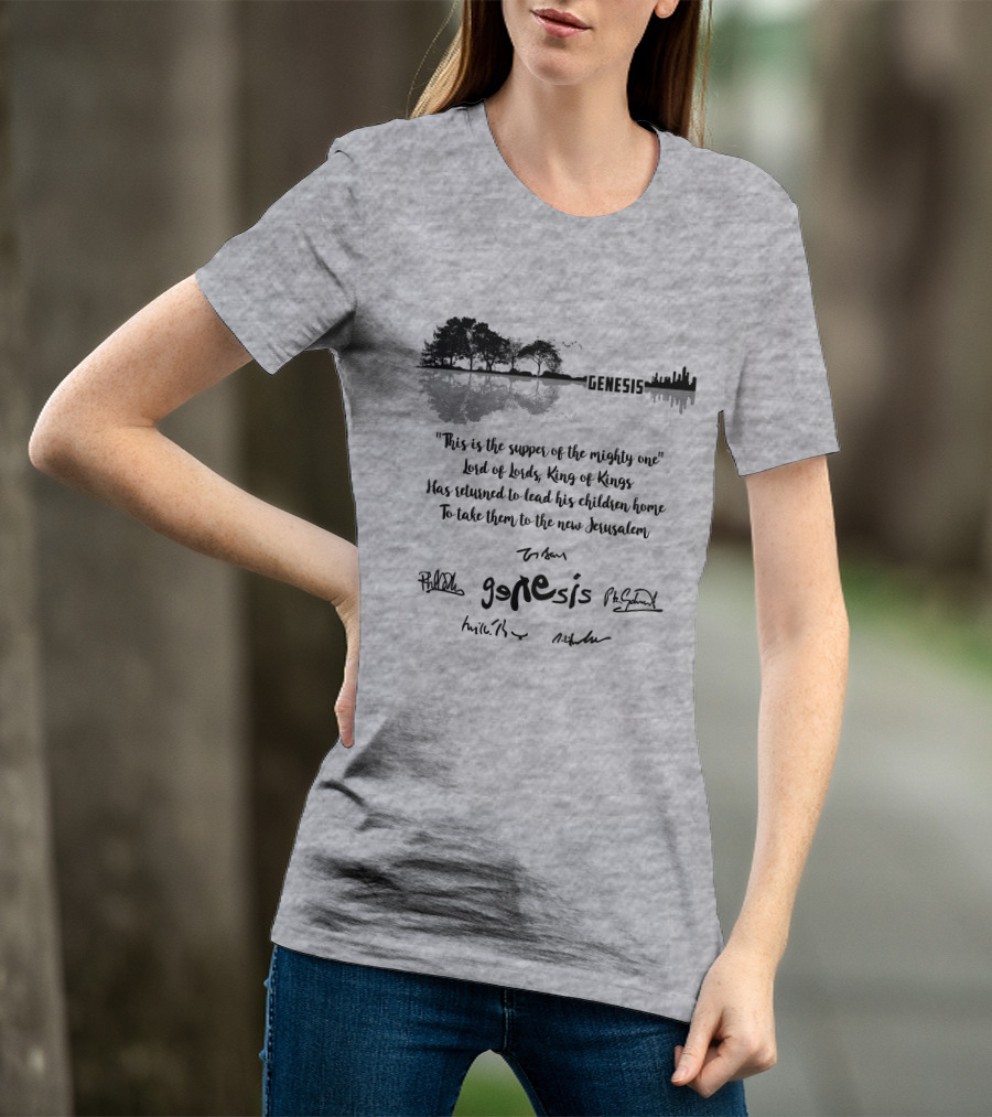 Genesis Cityscape Reflection Mighty One Lord Of Lords King Of Kings Return New Jerusalem T-Shirt