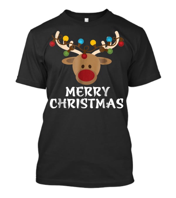 Merry Christmas Reindeer Lights Matching Group Set6 T-Shirt