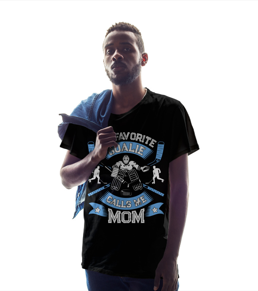 My Favorite Goalie Calls Me Mom Women Ice Hockey Sport T-Shirt