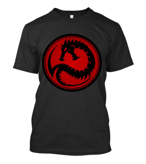 Draconis Combine Red Dragon Symbol In Black Circle T-Shirt