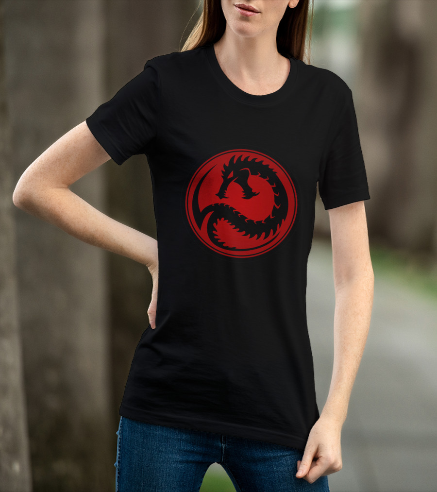 Draconis Combine Red Dragon Symbol In Black Circle T-Shirt