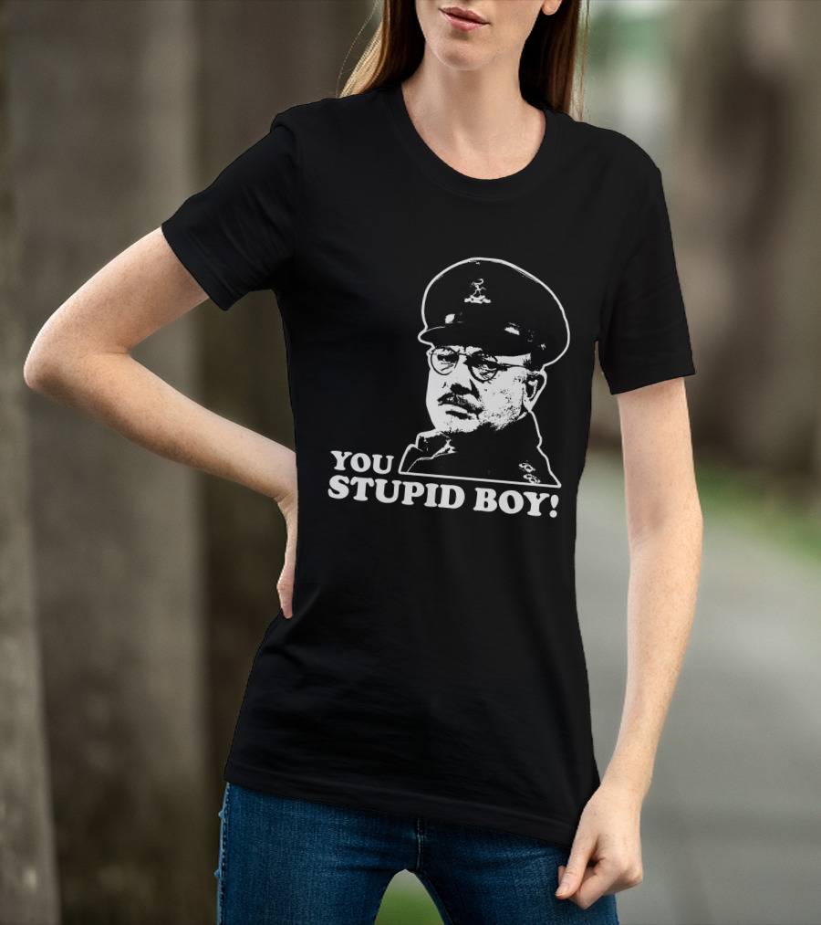 Dad's Army You Stupid Boy Classic Catchphrase T-Shirt
