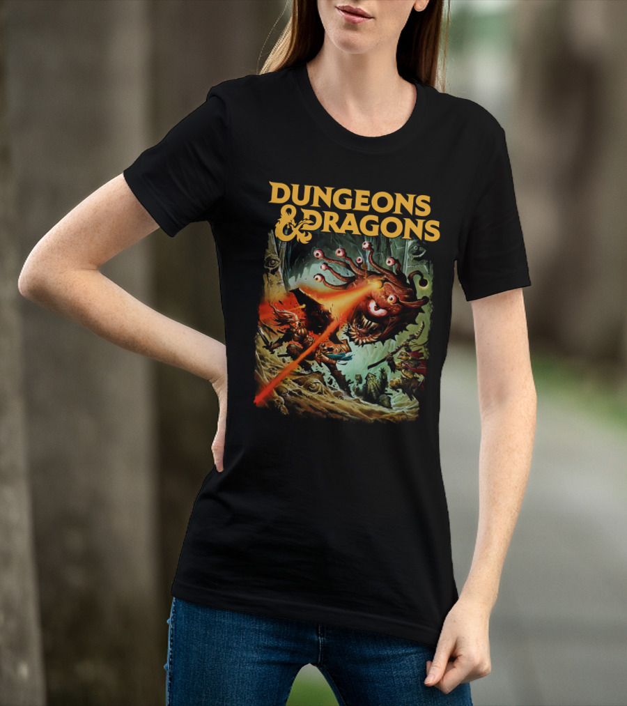 Dungeons And Dragons Beholder Battle Scene T-Shirt
