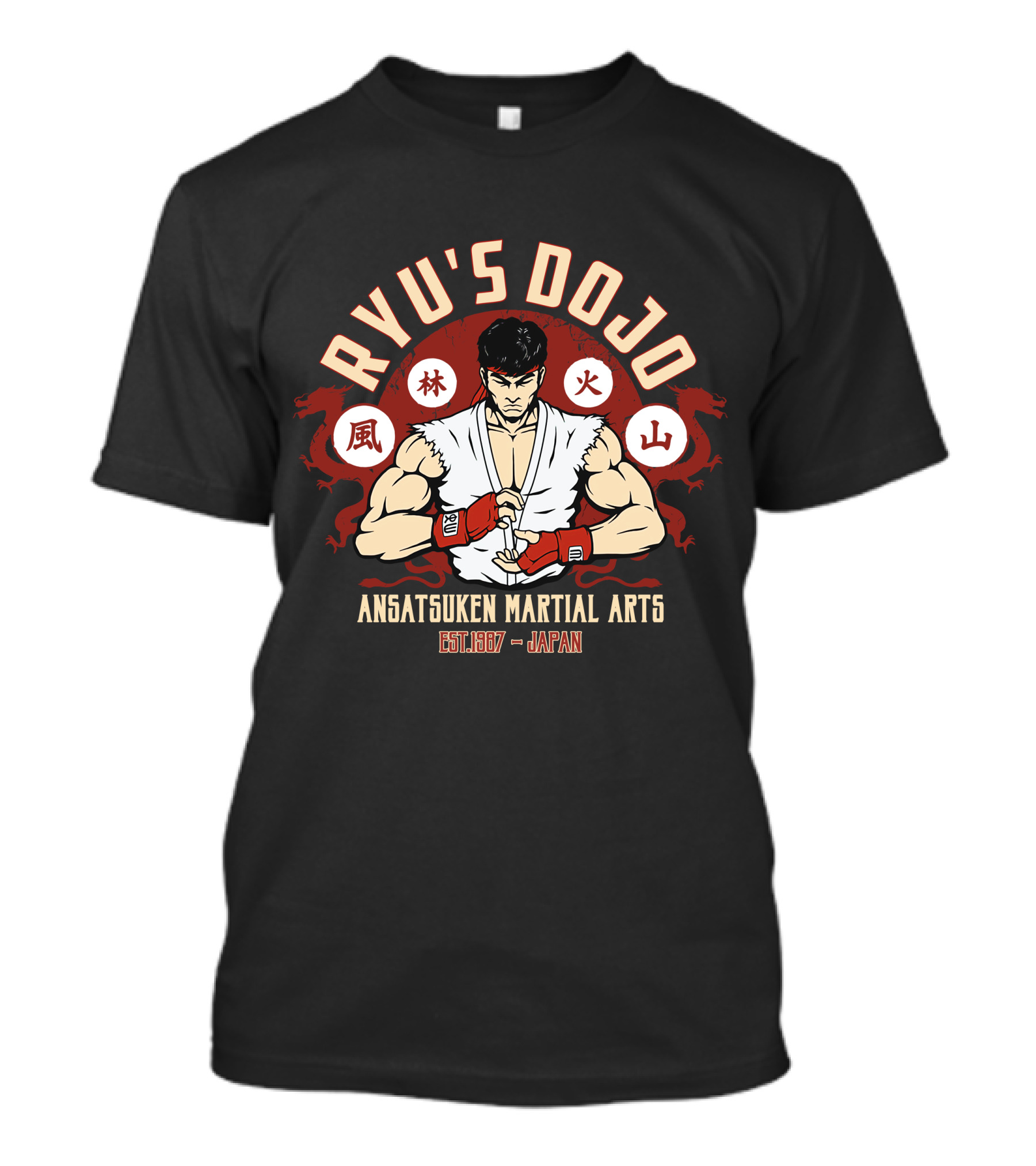Ryu's Dojo Ansatsuken Martial Arts Established 1987 Japan T-Shirt