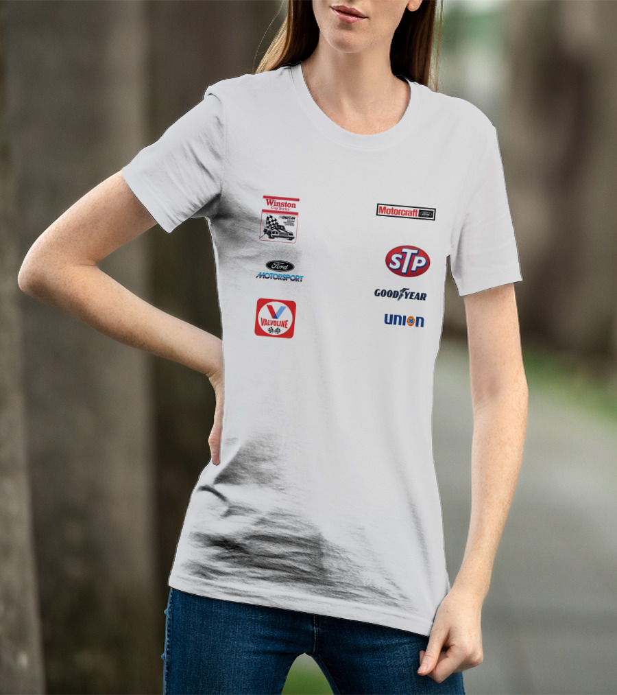Stroker Ace White Uniform Winston Cup Series Motorcraft Ford Motorsport STP Goodyear Union 76 Valvoline T-Shirt