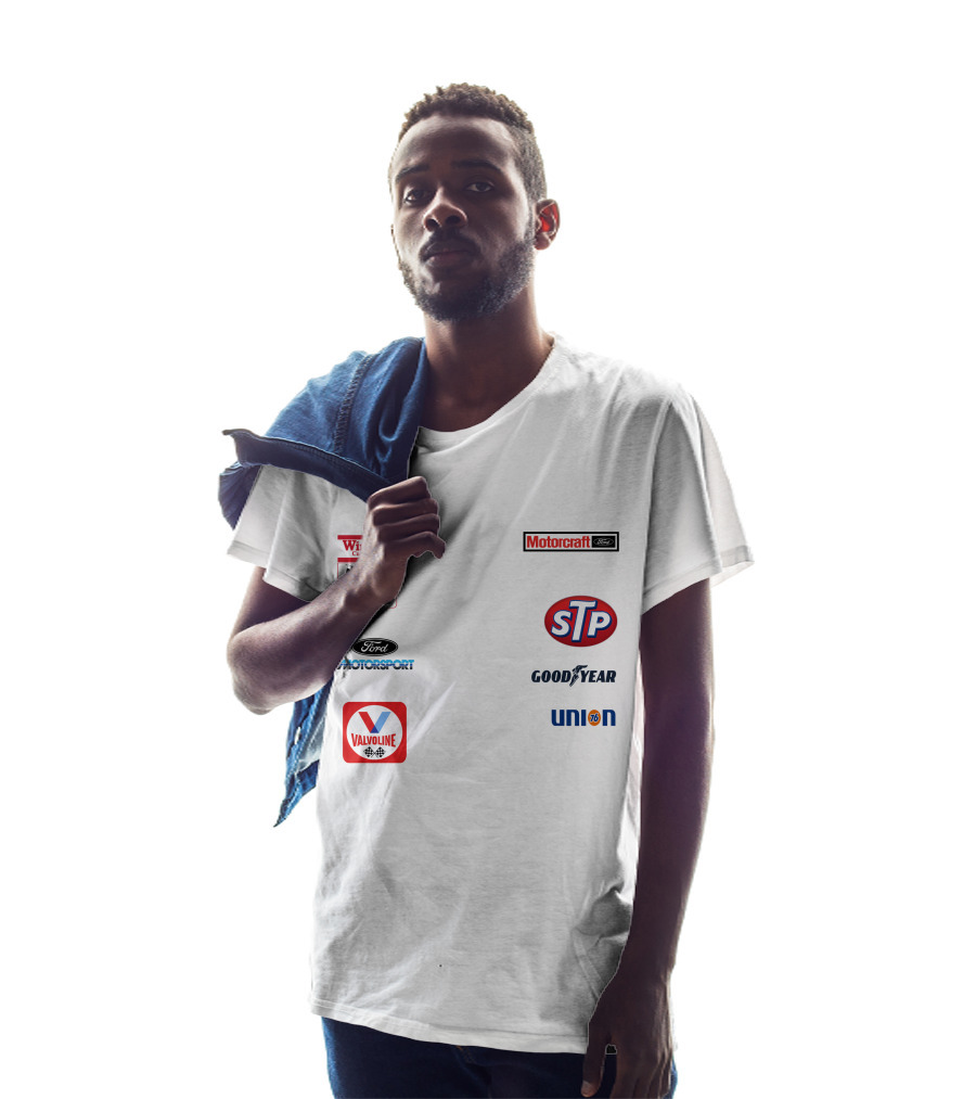 Stroker Ace White Uniform Winston Cup Series Motorcraft Ford Motorsport STP Goodyear Union 76 Valvoline T-Shirt