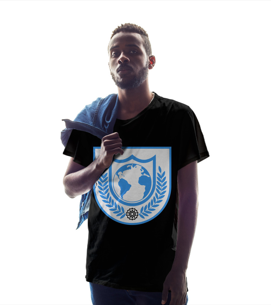 Buck Rogers Earth Alliance Emblem With Global Crest And Laurel Wreath T-Shirt