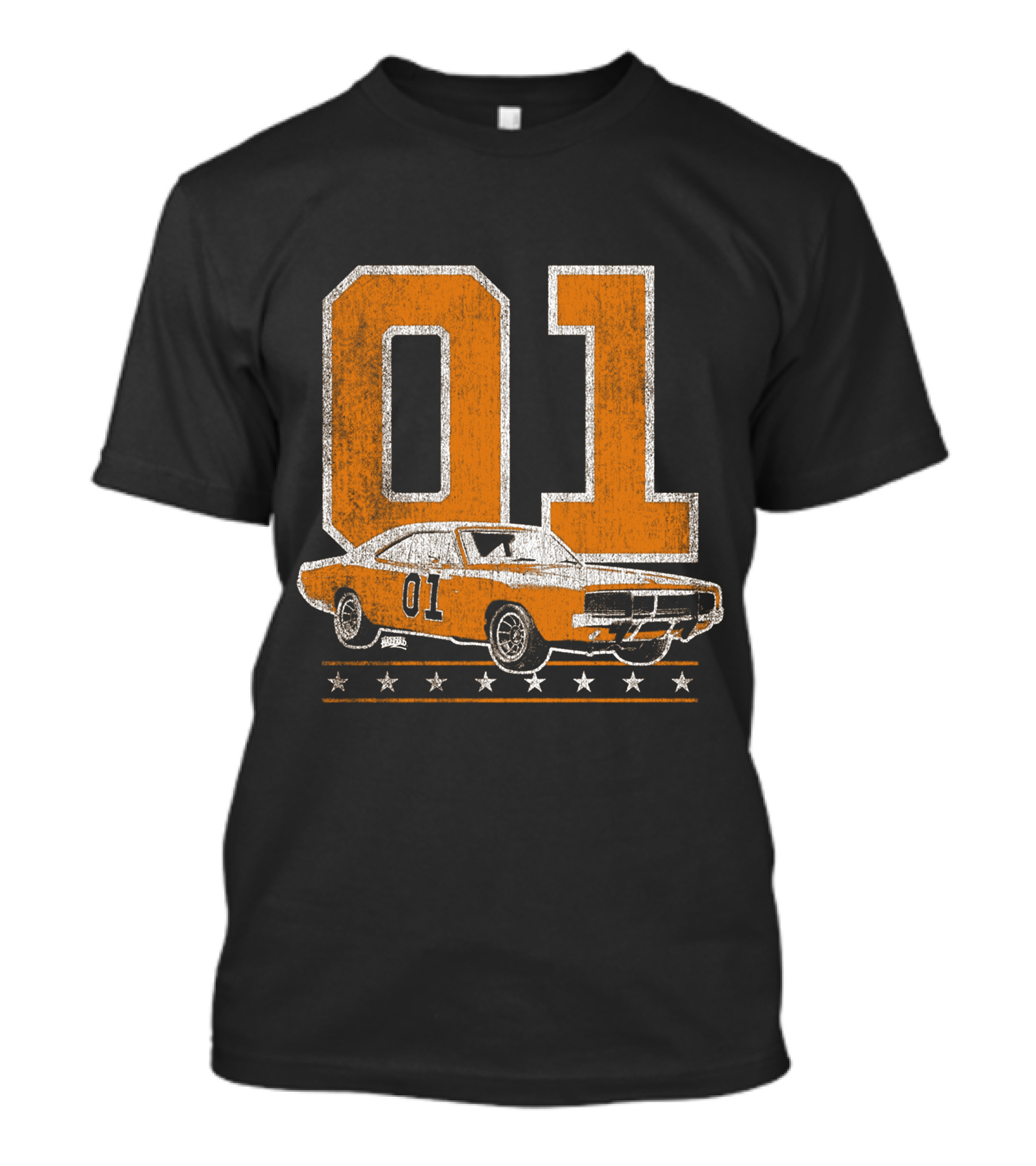 Dukes Of Hazzard 01 Orange Car Stars T-Shirt